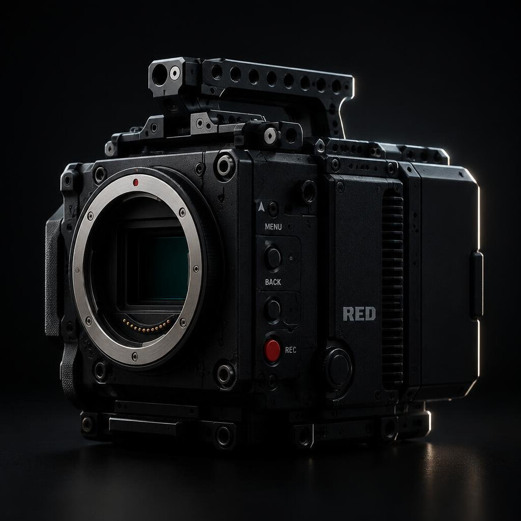 Vintage film camera on a dark background